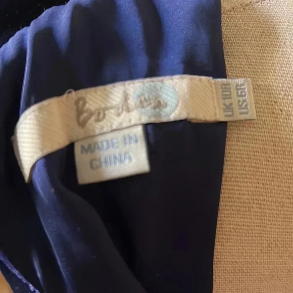 Boden blue velvet dress with tie neck size 6 - Picture 11 of 14